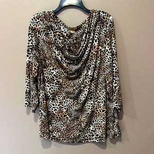 Women’s Shiney leopard blouse size 2X